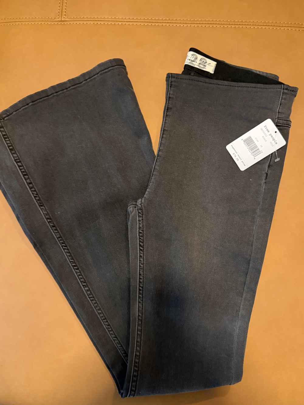 Free People Women’s Black Flare Jean